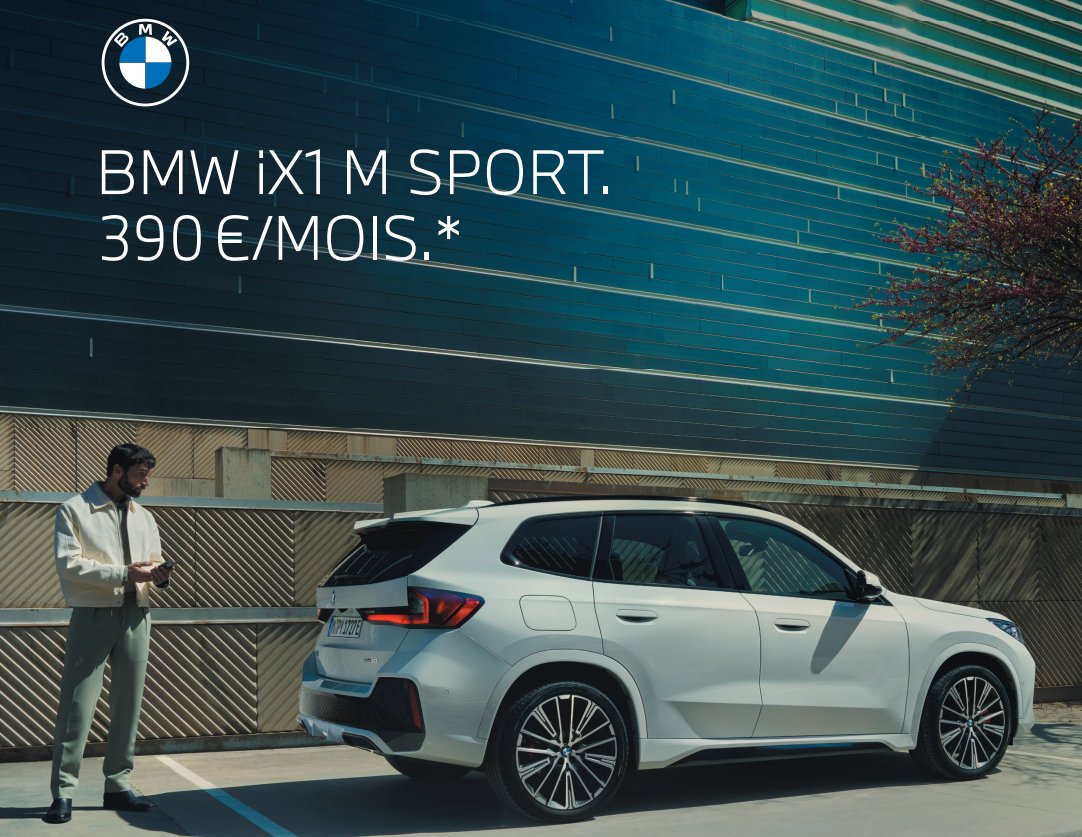 BMW iX1 eDrive20 M Sport dès 390 €/mois !