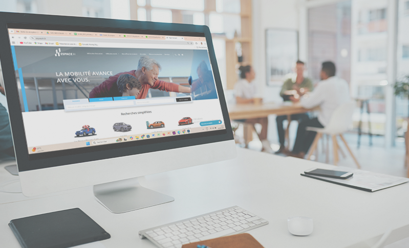 Ecran Site web Espace H